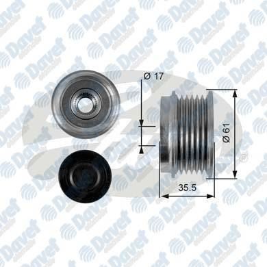 GATES OAP7100 Alternator Kasnagi Vito 108d 2.3 96->